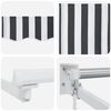 vidaXL Retractable Awning Anthracite and White 5x3 m Fabric&Aluminium