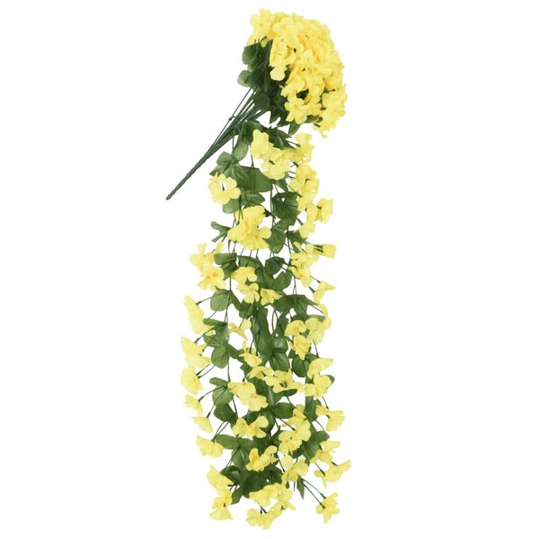 vidaXL Christmas Flower Garlands 3 pcs Yellow 85 cm