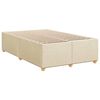 vidaXL Box Spring Bed with Mattress Cream 120x200 cm Fabric