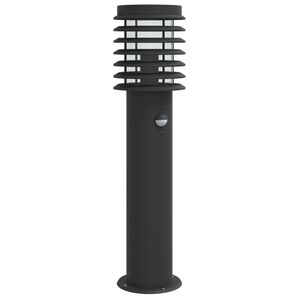 vidaXL Outdoor Floor Lamp with Sensor Black 60 cm Stainless Steel