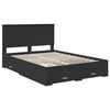 vidaXL Bed Frame with Headboard Black 160 x 200 cm Engineered Wood