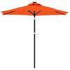 vidaXL Garden Parasol with Steel Pole Terracotta 225x225x212 cm