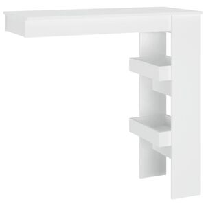 vidaXL Wall Bar Table | White | Engineered wood | Standard | Bar Table