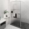 vidaXL Walk-in Shower Wall with Shelf Chrome 115x195 cm ESG Glass&Aluminium