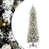 vidaXL Artificial Christmas Tree with 300 LEDs with Stand White 180 cm