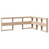 vidaXL Bookcase Headboard L-Shaped 160 cm Solid Wood Pine