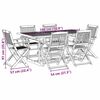 vidaXL 7 Piece Garden Dining Set 180x90x75 cm Solid Wood Acacia