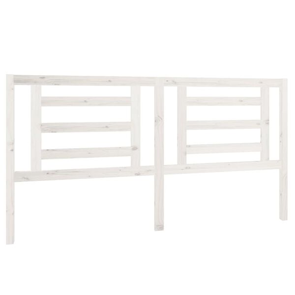 vidaXL Bed Headboard White 186x4x100 cm Solid Pine Wood