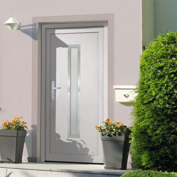 vidaXL Front Door White 88x200 cm PVC