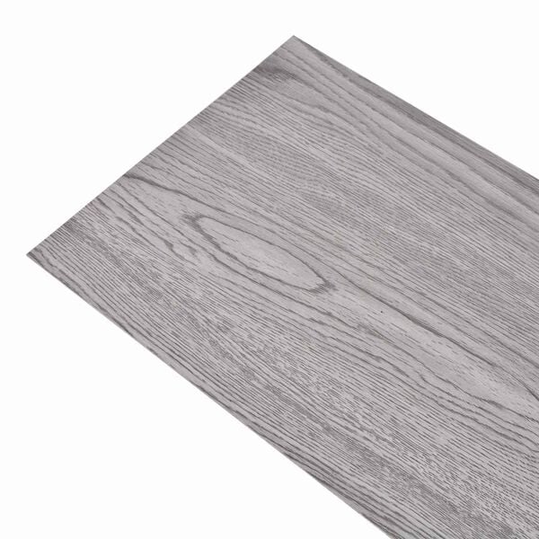vidaXL Flooring Planks 18 pcs Dark Grey 5.26 m&sup2; PVC