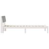 vidaXL Bed frame White and light grey 80 x 200 cm Solid pine wood