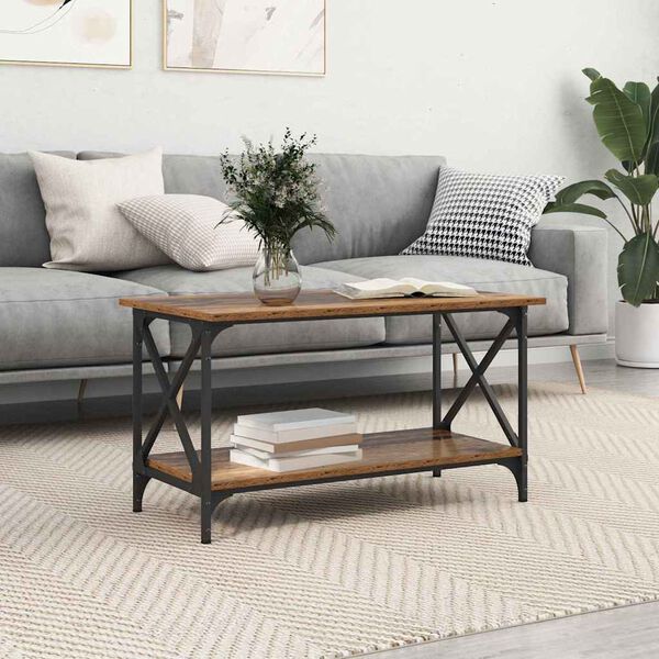 vidaXL Coffee Table Old wood 80 x 45 x 45.5 cm Engineered wood
