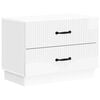 vidaXL Bedside Cabinet High Gloss White 62 x 34.5 x 44.5 cm