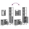 vidaXL 3 Piece Bathroom Furniture Set Grey Sonoma Engineered Wood