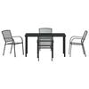 vidaXL Garden Dining Set 5 pcs Anthracite Powder-Coated Steel