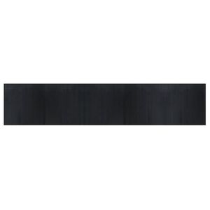 vidaXL Rug Rectangular Black100x500 cm Bamboo