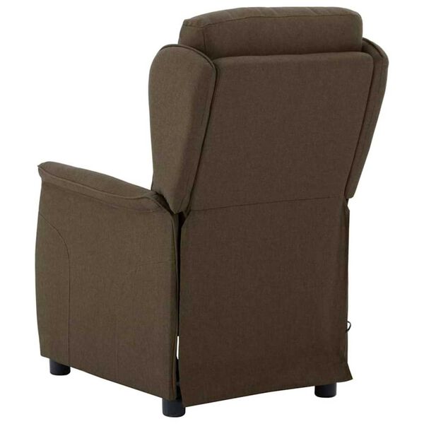 vidaXL Massage Chair Brown 67.5 x 93.5 x 101.5 cm [Fabric and Foam]