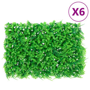 &nbsp;vidaXL Artificial Fern Leaf Fence&nbsp;6 pcs Green 40x60 cm