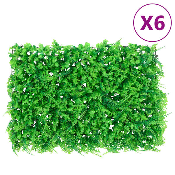 &nbsp;vidaXL Artificial Fern Leaf Fence&nbsp;6 pcs Green 40x60 cm