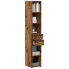 vidaXL Bookcase with Drawer Old Wood 30 x 42.4 x 185.2 cm