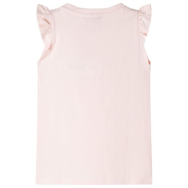 Kids' T-shirt with Ruffle Sleeves Soft Pink 104