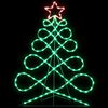 vidaXL Christmas Tree Shape Light Multicolour 80 x 56 cm PVC