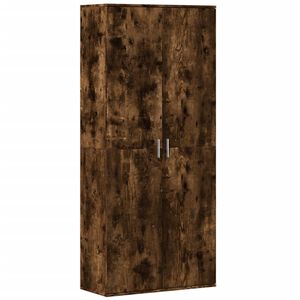 vidaXL Highboard Smoked Oak 80x35x180 cm Engineered Wood