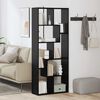 vidaXL Book Cabinet Black Oak 67 x 25 x 162 cm Engineered Wood