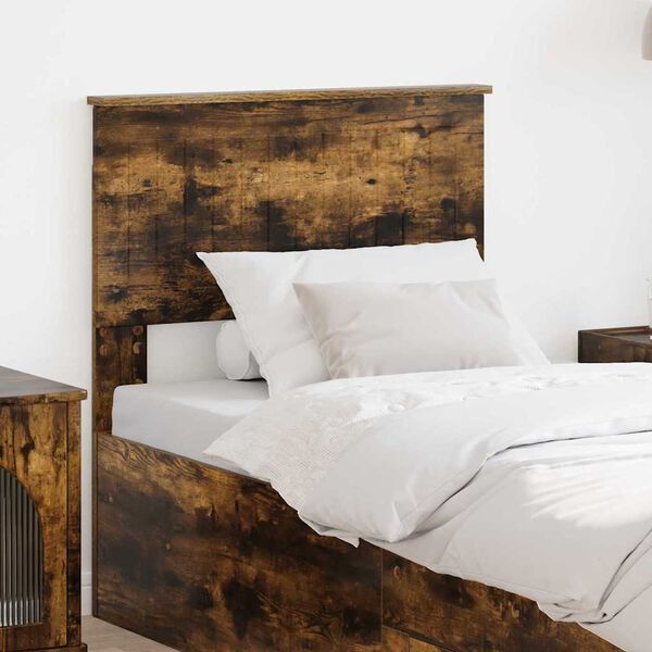vidaXL Headboard with Headboard Smoked Oak 75 cm Engineered wood