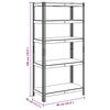vidaXL 5-Layer Heavy-duty Shelf Silver Steel&Engineered Wood