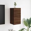 vidaXL Wall Mounted TV Cabinet 2 pcs Brown Oak 30.5x30x30 cm