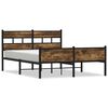 vidaXL Metal Bed Frame without Mattress Smoked Oak 160x200 cm
