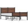 vidaXL Metal Bed Frame without Mattress Brown Oak 120x190 cm Small Double