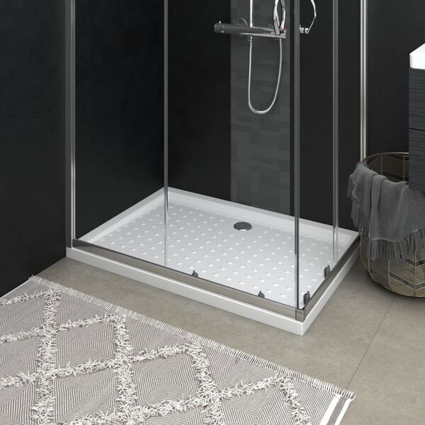 vidaXL Shower Base Tray with Dots White 70x100x4 cm ABS