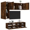 vidaXL 4 Piece TV Wall Units Smoked Oak Engineered Wood