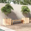 vidaXL Garden Planters 2 pcs 60x60x60 cm Solid Pinewood