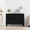 vidaXL Sideboard Black Oak 101.5 x 35 x 70 cm Engineered Wood