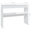 vidaXL Console Table High Gloss White 102x30x80 cm Engineered Wood