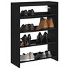 vidaXL Shoe Rack Black 60x25x81 cm Engineered Wood