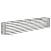 vidaXL Garden Raised Bed Galvanised Steel 224x40x36 cm Silver