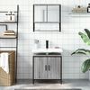 vidaXL 2 Piece Bathroom Furniture Set Grey Sonoma Engineered Wood