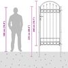 vidaXL Fence Gate Grey 100 x 250 cm Powder-coated steel