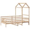 vidaXL Day Bed with Roof without Mattress 90x190 cm Single Solid Wood