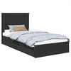 vidaXL Storage Bed with Drawer Black 100 x 200 cm Engineered Wood