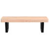vidaXL Basin Shelf Wall Mounted Steel and Solid Wood Beech