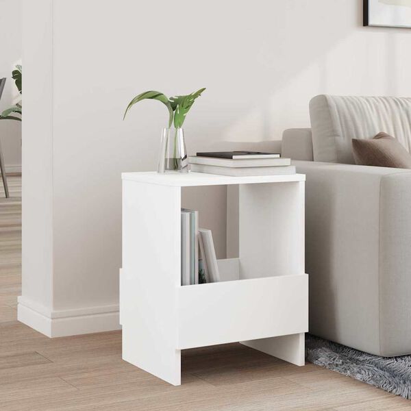 vidaXL Magazine Rack White 35 x 30 x 45 cm