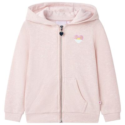 Kids' Hooded Sweatshirt with Zip Light Pink Mix 92