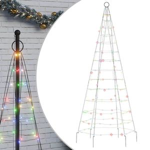 vidaXL LED Christmas Tree 200 LEDs Colourful 180 cm