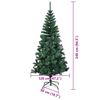 vidaXL Artificial Pre-lit Christmas Tree Green 240 cm PVC and Metal
