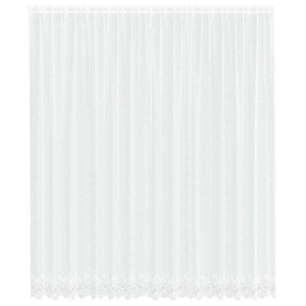 vidaXL Lace Curtain with Curtains Floral White 280 x 400 cm Polyester